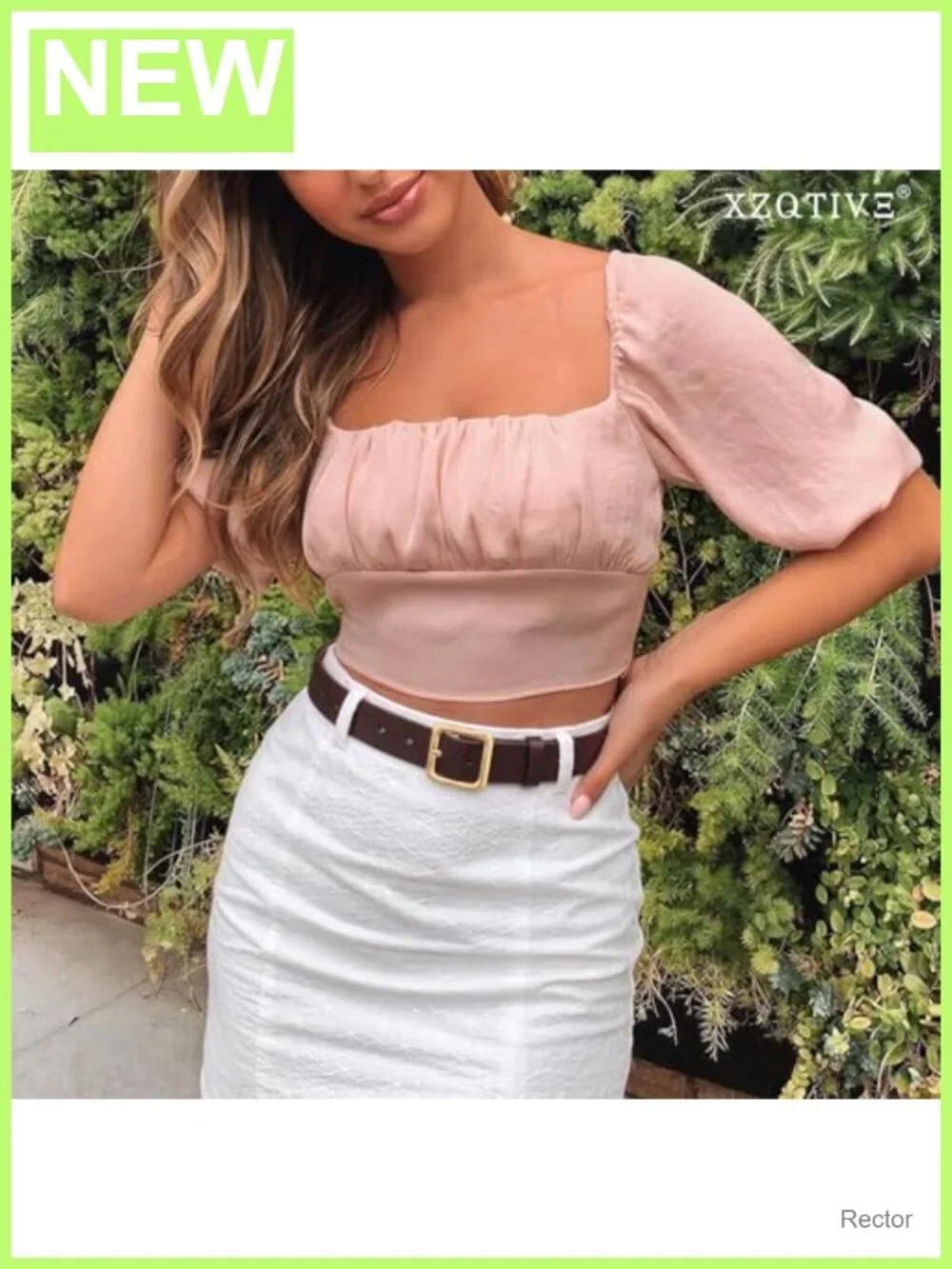 Faux Leather Belt with Square Buckle for Jeans Dresses
